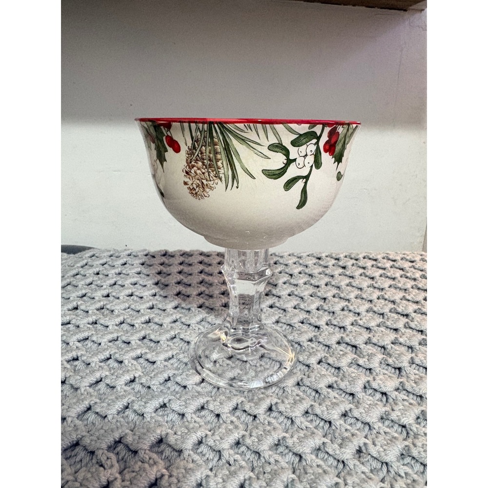 Better Homes and Gardens Heritage Collection Holiday Botanical Pedestal Bowl